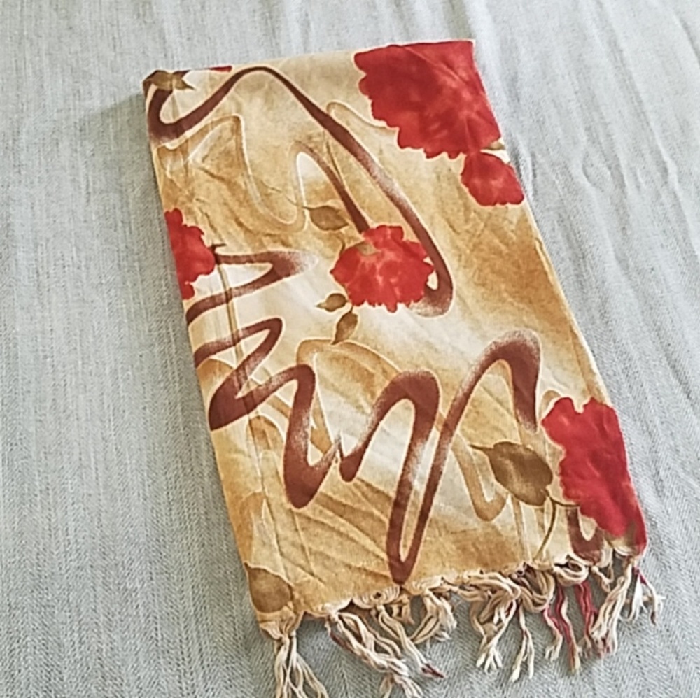 Scarf Extra Long Fall Floral